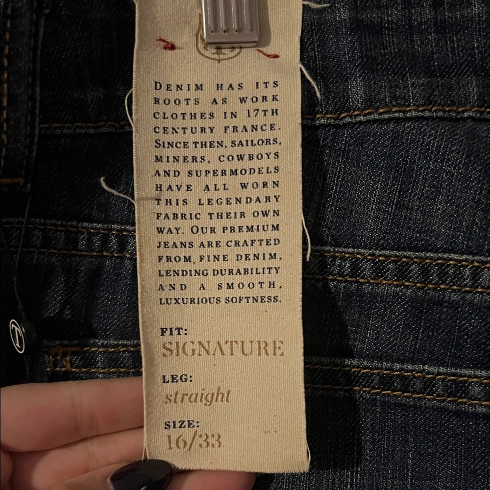 Talbots Dark Blue Straight Jeans - Picture 3 of 4